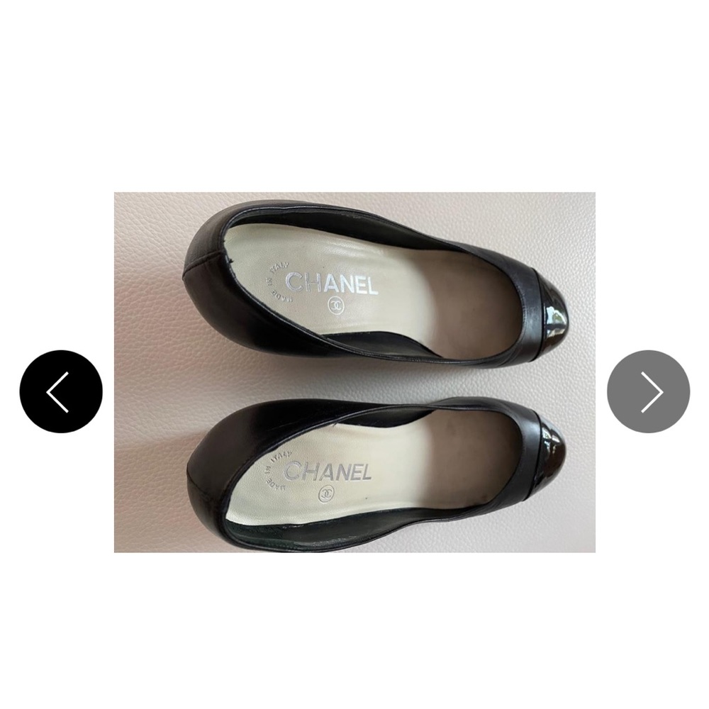 🌸 CHANEL LAMBSKIN WEDGES IN SIZE 38.5 - Picture 10 of 11